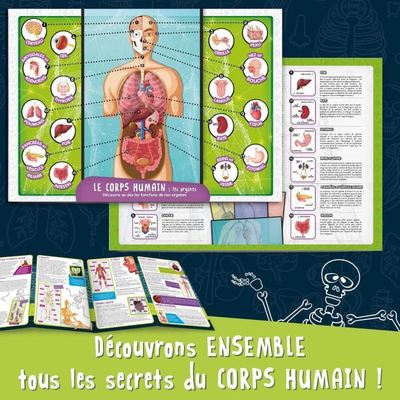 Coffret scientifique Le Corps Humain en 12 expériences Buki France - Jeu de sciences et d