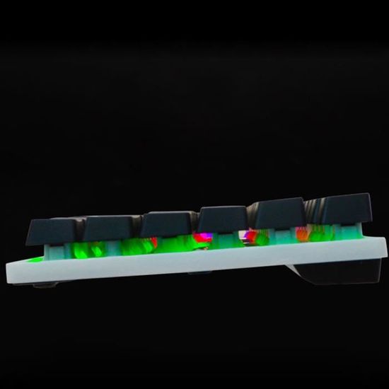 Pack clavier,souris et tapis de souris Gamer Clavier RGB touches  semi-mécaniques-Souris Gamer ambidextre Blanc W781 - Cdiscount Informatique