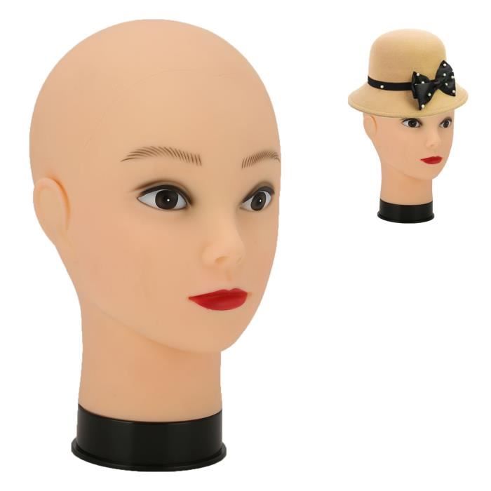 ZHU Tête de mannequin chauve Présentoir de Tête de Mannequin, Tête de