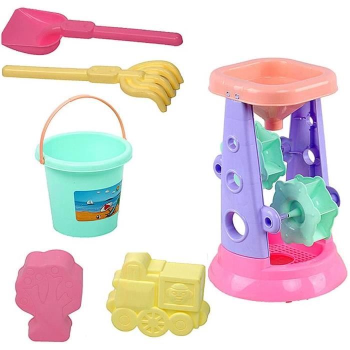 Table Eau Et Sable VATOS – 3 Niveaux – 61 Cm – Accessoires Pieuvre, Moulin, Arrosoir – Dès 3 Ans