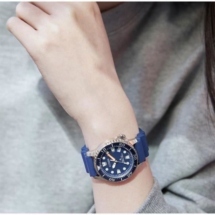 Montre Citizen Femmes EO2021 05L Silicone Bleu 36mm 20 bar Bleu Classique Achat vente montre Femme Adulte Bleu Plastique Neuf Cdiscount