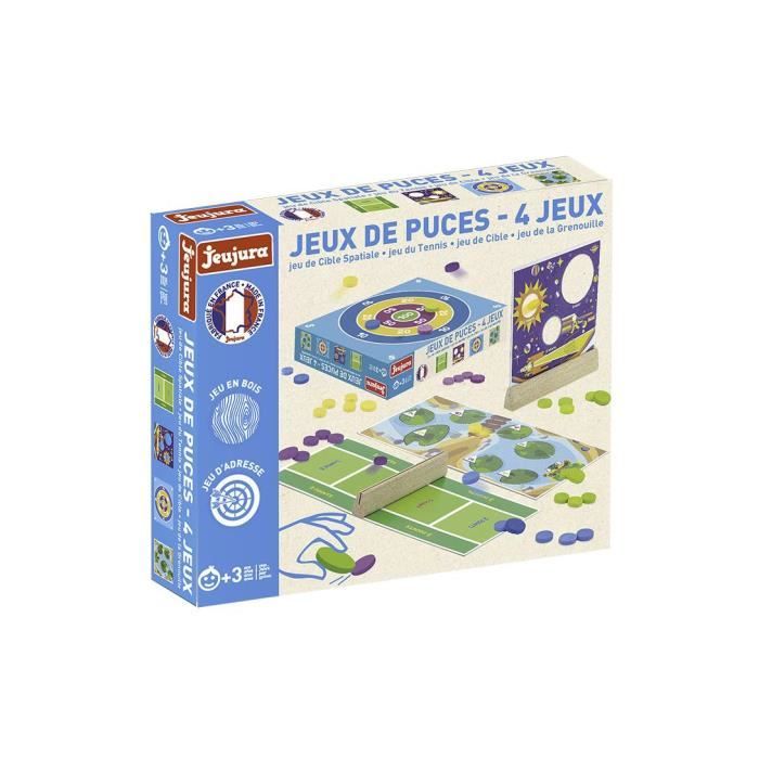 Jeu De Puces Ancien En Bois – Jouet De Société Rétro