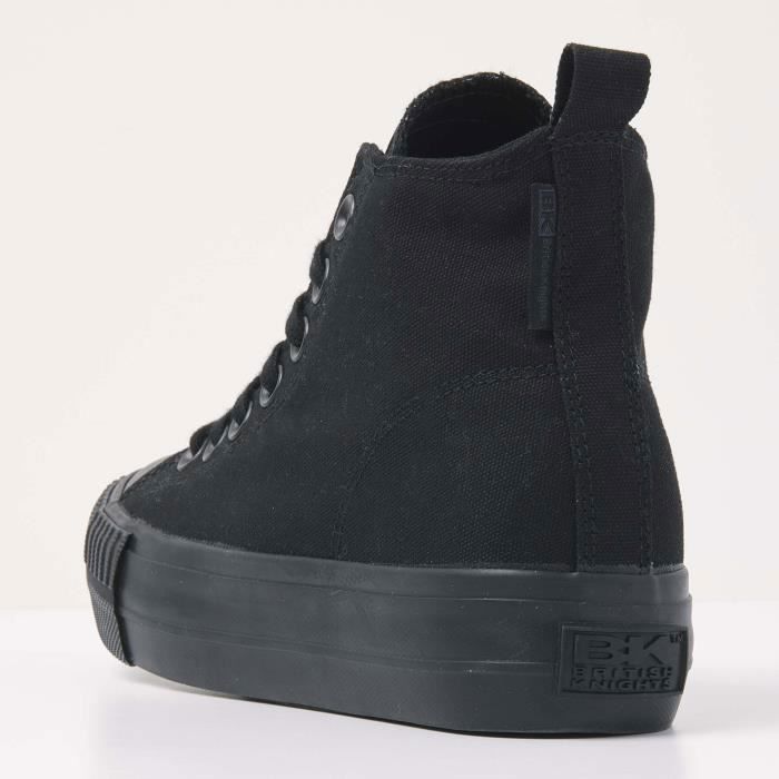 British Knights Kaya High Donna | Sneaker Platform Alte Nero, Suola Gomma, Tomaia Sintetica, Taglia 38 EU