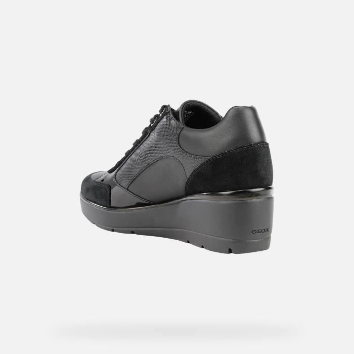 Geox basket compensée noir sale