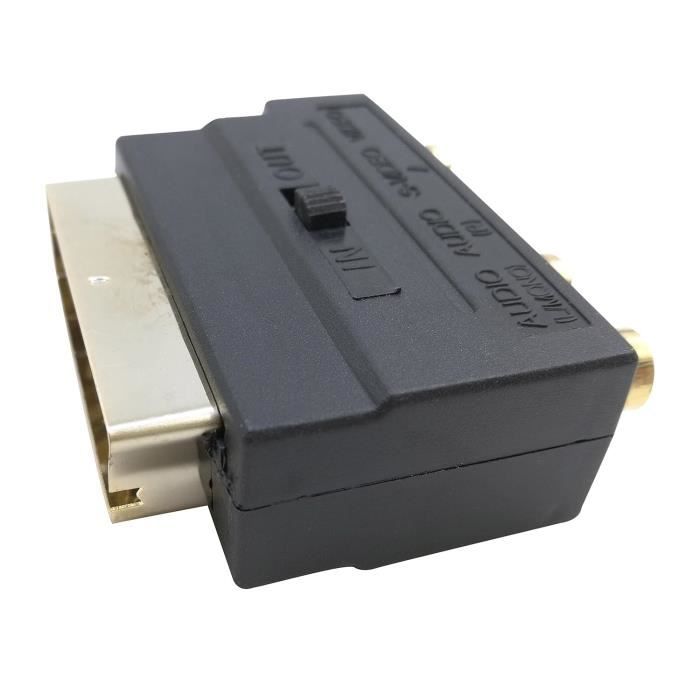 RGB Scart Male To 3 RCA Female S-Video AV TV Audio Cable Adapter Converter P 975345