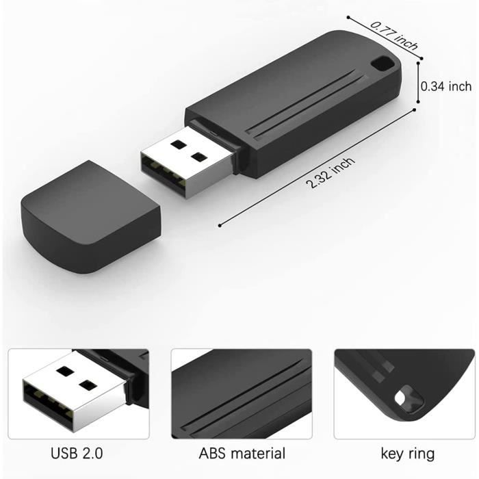 Clé USB 4 Go, Lot de 10 Cle USB 4Go 2.0, USB 4Go Portable Storage