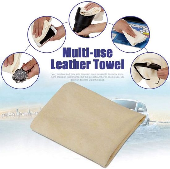 Peau De Chamois Tannée à L'huile De Morue XXL - Chiffon Cuir Professionnel Pour Séchage Voiture - Sans Traces - 4