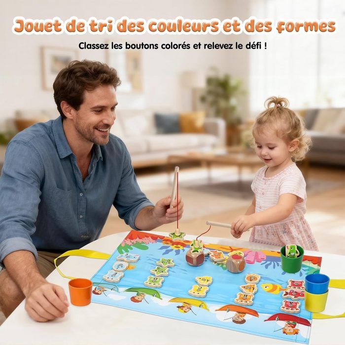 Victse Jouets en Bois Jeu de pêche, Jeux Montessori Enfants 2 Ans Jeu de Pêche Magnétique, Enfant en Bois Educatif Jouet, Jeux Enfants pour Développement ( Bleu) | Votre wishlist sur