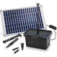 Kit pompe solaire bassin avec filtre - ESOTEC - Fountain Pro 875L-25W - Autonome et écologique - 1000L max-0