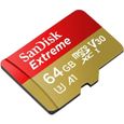 SANDISK Extreme Microsdhc 64Gb - Carte Micro SD avec adaptateur-0