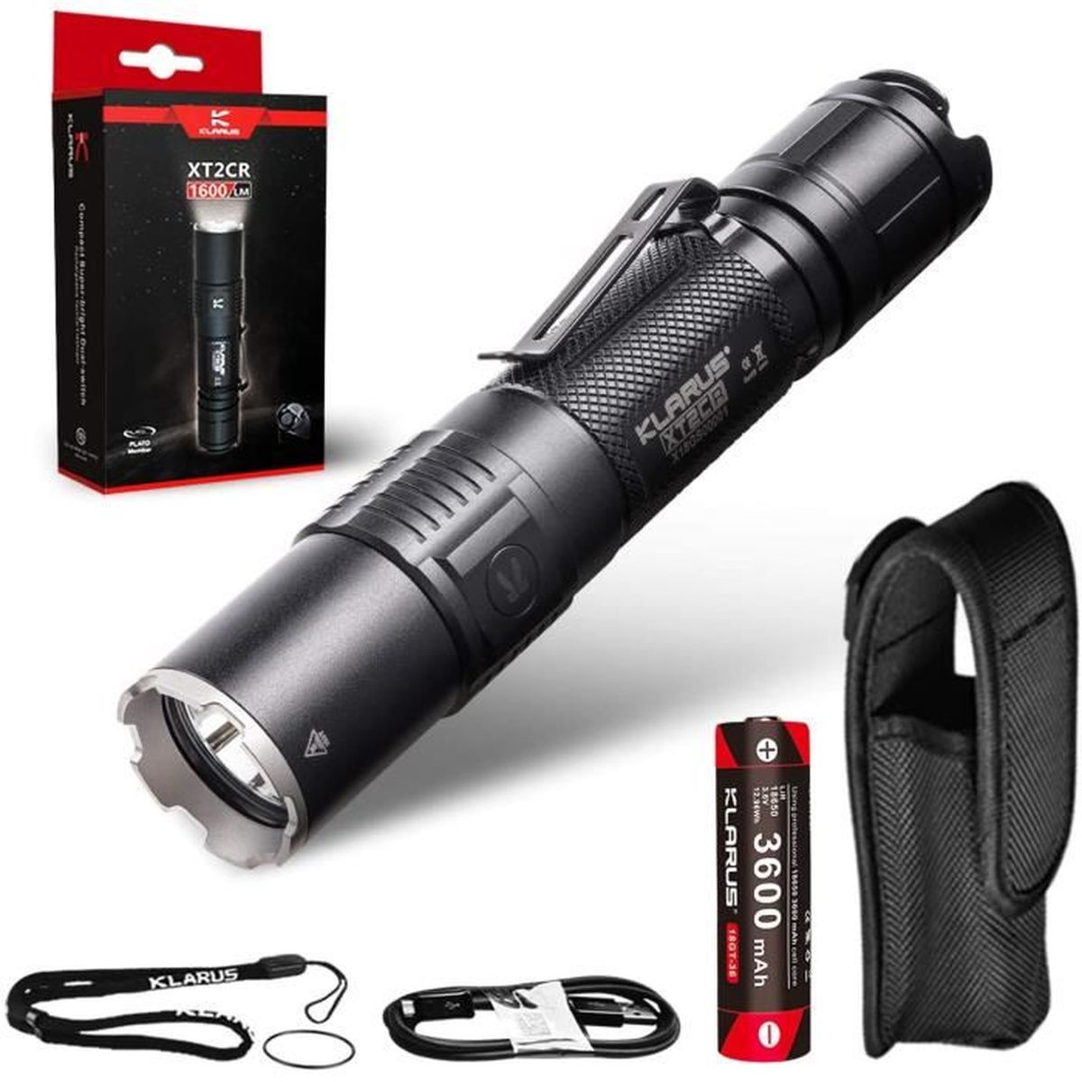 LAMPE TACTIQUE RECHARGEABLE XT2CR LED 1600 LUMENS ECLAIRAGE OUTDOOR CAMPING 