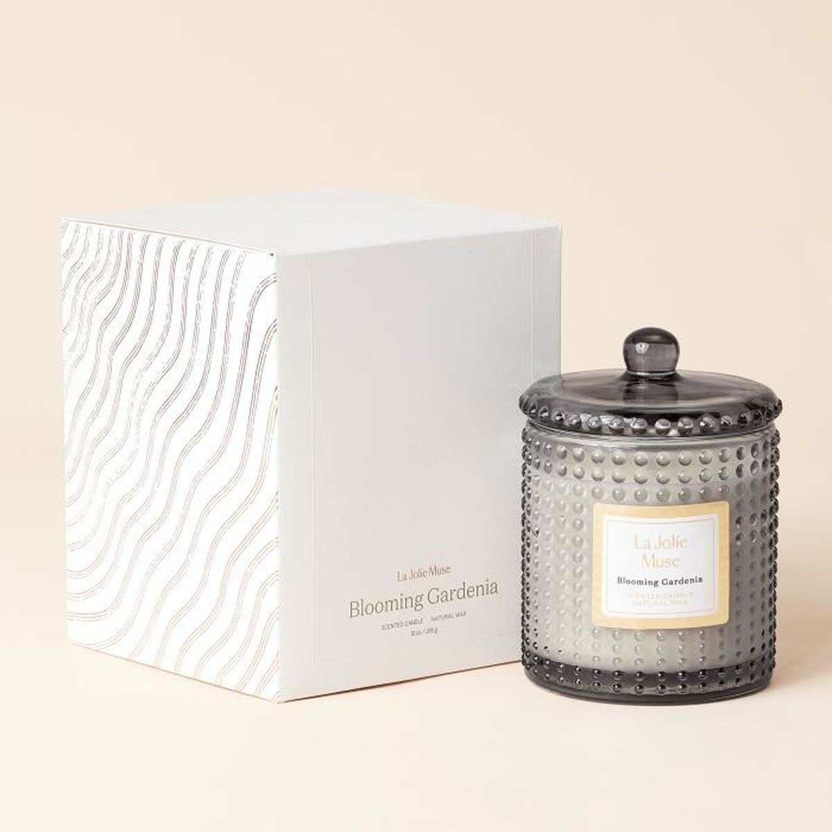 Bougie Parfumée à la Fleur de Gardénia, Bocal en Verre pour Cadeau et