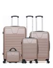 Set de 4 valises - WAVE PARIS - SELENGA-C - 4 roues - Rose doré