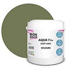 BOX DECO COULEURS PEINTURE Teinte Vert Kaki murale acrylique aspect velours Aqua Déco - 2,5L - 25m