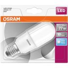 BARRITOS OSRAM LED stick dépoli avec radiateur 10W=77W E27 1050lm froid