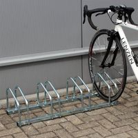 Râtelier au sol pour 4 vélos 95x33x27cm en métal galvanisé bicyclette - 52101