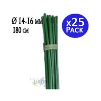 Suinga - Pack 25 x Tuteur en bambou laminé 180 cm, diamètre 14-18 mm  