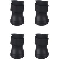 OLL Chaussures,Bottes de pluie étanches en Silicone pour chien, chaussures pour chien antidérapantes, 4 - Type noir-M HB014