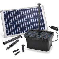 Kit pompe solaire bassin avec filtre - ESOTEC - Fountain Pro 875L-25W - Autonome et écologique - 1000L max