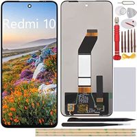 Écran LCD Xiaomi Redmi 10/Redmi 10 2022 Noir Assemblage + Rouge Outil 8-en-1