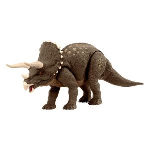 Jurassic World Figurine articulée et sonore de Tricératops Attaque  Rugissante (33 cm) avec code ADN caché et scannable, à Collectionner, Jouet  Enfant, Dès 4 ans, HDX34 : : Jeux et Jouets