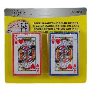 CARTES DE JEU Lot de 2 Paquets de 54 Cartes à Jouer Jeu Poker Br