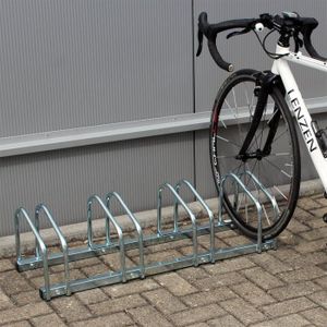 PORTE-VELO Râtelier au sol pour 4 vélos 95x33x27cm en métal g