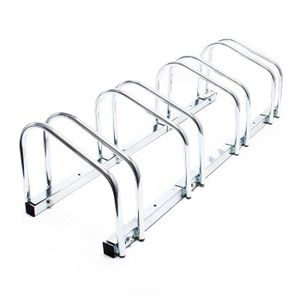 PORTE-VELO Râtelier au sol pour 4 vélos 95x33x27cm en métal g