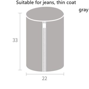 FILET DE LAVAGE gris Cylindrique  Sac à linge en maille sale, sac 