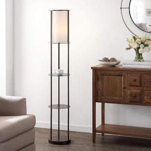 LAMPADAIRE Lampe Salon sur Pied , Lampadaire avec 3 Etagères de Stockage Design Scandinave pour Chambre