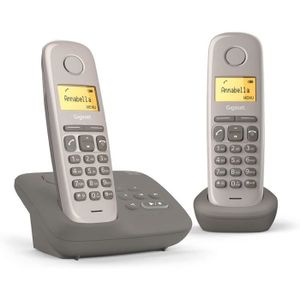 Téléphone fixe Téléphone sans fil Gigaset AL170A Duo Umbra avec r