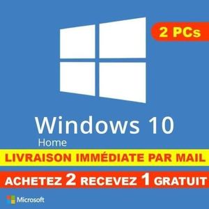 PROFESSIONNEL Windows 10 Home Famille 32-64 bit Clé d'activation