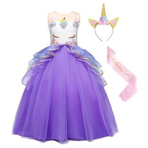 ROBE Jurebecia Fille Robe Princesse Licorne Costume Fan