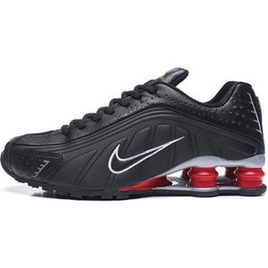 BASKET Baskets Shox R4 Homme Chaussures Entraînement de Sport Noir Rouge - Nike - Modèle R4 - Lacets - Adulte - Homme