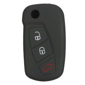 Coque de Silicone Cover Cl/é pour T/él/écommande Ford Kuga Mondeo Focus Ka B-Max Edge Fiesta Galaxy Mustang S-Max Bleu 3 Boutons