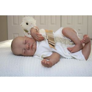 ZIYIUI 22 Pouce 55cm poupée Reborn Fille Silicone Bebe realiste Baby Vrai  Poupon Garcon Yeux Ouvert Dolls magnétique Nouveau-né bébé Enfant Toddler