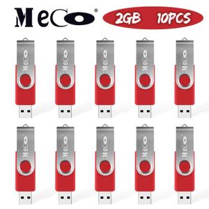 CLÉ USB MECO 10pcs 2 GO Clé USB 2.0 Flash Drive Mémoire Ro