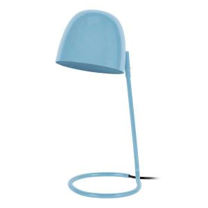 LAMPE A POSER QUOKKA-Lampe de bureau droit métal  bleu Abat-jour