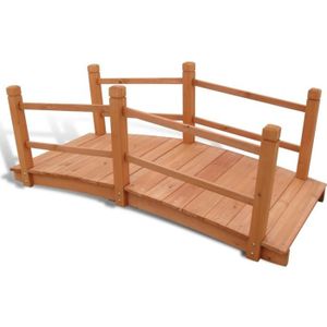 PONT  Pont de jardin en bois VIDAXL - 140 x 60 x 56 cm - Décoratif et résistant aux intempéries