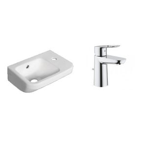 ROBINETTERIE SDB Villeroy et Boch - Ensemble lave mains Architectura avec robinet lavabo Grohe Bauloop (taille S)