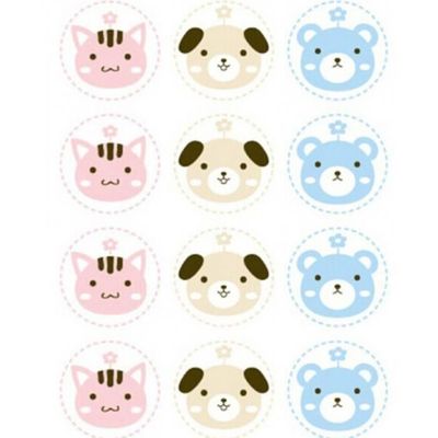 Version Mixed Stickers 25 Pcs Pack Dessin Animé Chien Chat