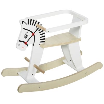 Relaxdays Cheval à bâton, tête de cheval, effet sonore, en peluche et plastique, 68 cm, jouet enfants, brun foncé - Jeux - Jouets