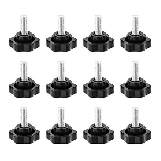 sourcing map écrous Moleté - M3 Rond Boutons avec Collier 304 Inox