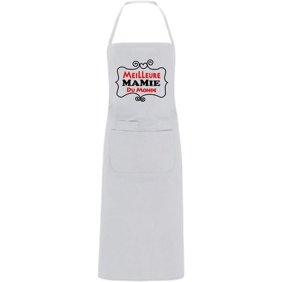 Tablier De Cuisine Pour Mamie - Message "Tout Est Meilleur Quand Mamie Cuisine", Réglable, Cadeau Fête Des Mères/Noël - 4