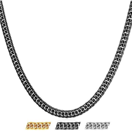 Collier Chaîne Plate En Plaqué Or - Maille Serrée, Longueur 46-50 Cm (occasion)