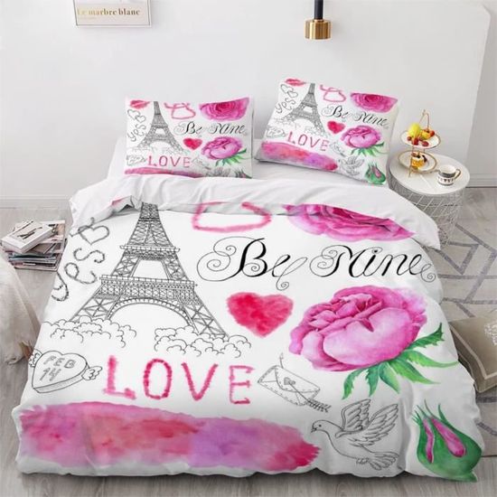 Parure de lit - Robin - Flanelle 100% coton - Housse de couette chaude