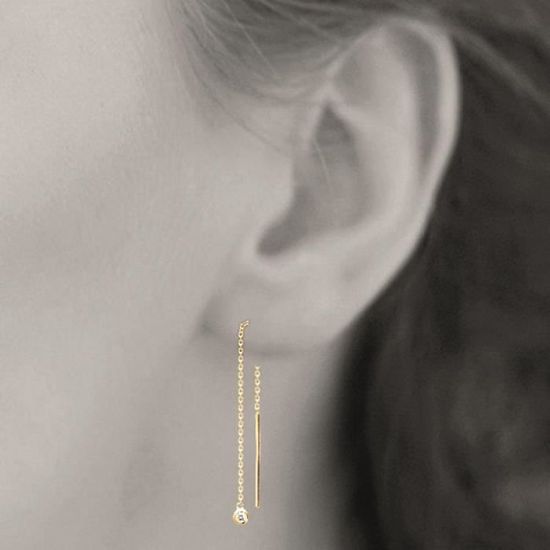 Boucles D'oreilles étoile Plaqué Or 18 Carats Avec Zirconium - Neuves Avec étiquettes
