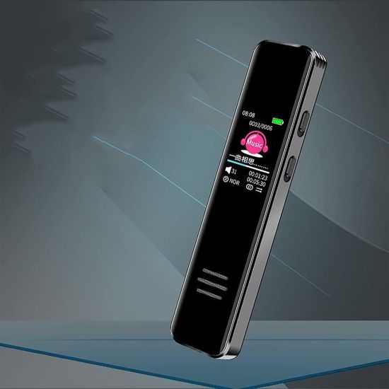 Enregistreur Vocal Numérique,dictaphone Audio,lecteur MP3,disque Flash USB Pour Réunion- Black