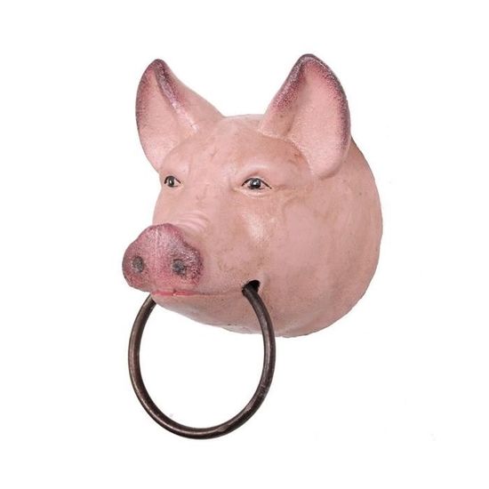 Statue Tete De Cochon En Fonte Porte Torchon 20 Cm Achat Vente Torchon Essuie Main Cdiscount