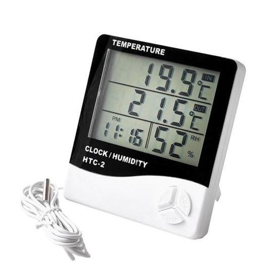 Capteur de température numérique éllectronique LCD, thermomètre, hygromètre, jauge intérieure et extérie KIT DE VISSERIE - PNY13143